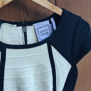 Herve Leger Black and White dress